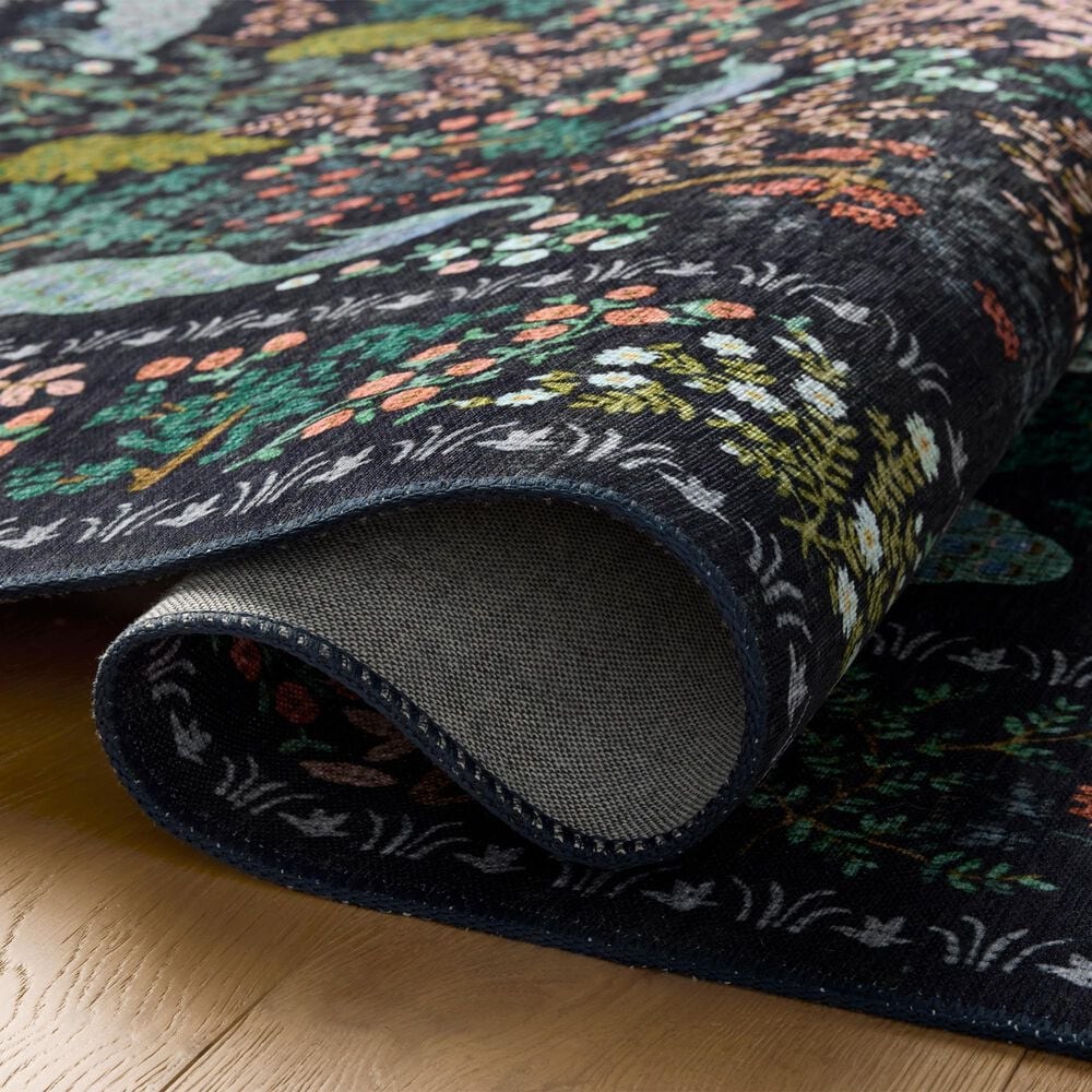 Loloi Canopy Peacock Forest Charcoal 2&#39;6&quot; x 7&#39;6&quot; Runner, , large