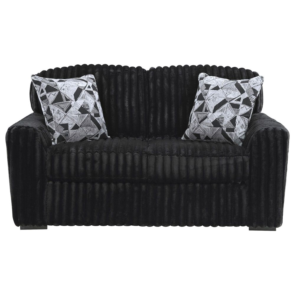 Ashley Midnight-Madness Stationary Loveseat in Onyx, , large