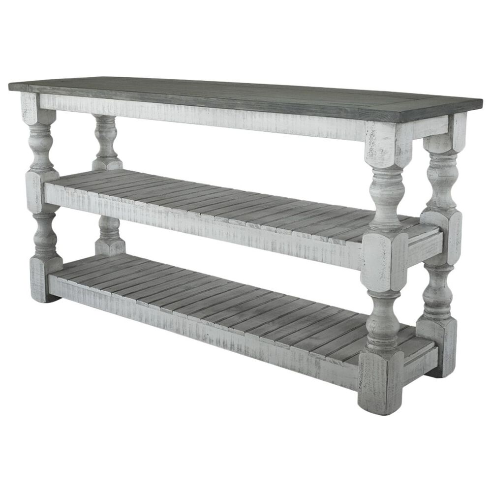 Fallridge Stone Sofa Table in Off White and Gray, , large