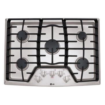 LG 30" Gas Cooktop with 5-Burner in Stainless Steel, , large
