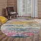 Amer Rugs Montana 7"6" Round Orange and Pink Area Rug, , large