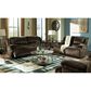 Signature Design by Ashley Clonmel Manual Reclining Loveseat in Chocolate, , large