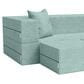 Jaxx Zipline 3-Piece Stationary Convertible Sleeper Sofa in Caribbean Velvet, , large