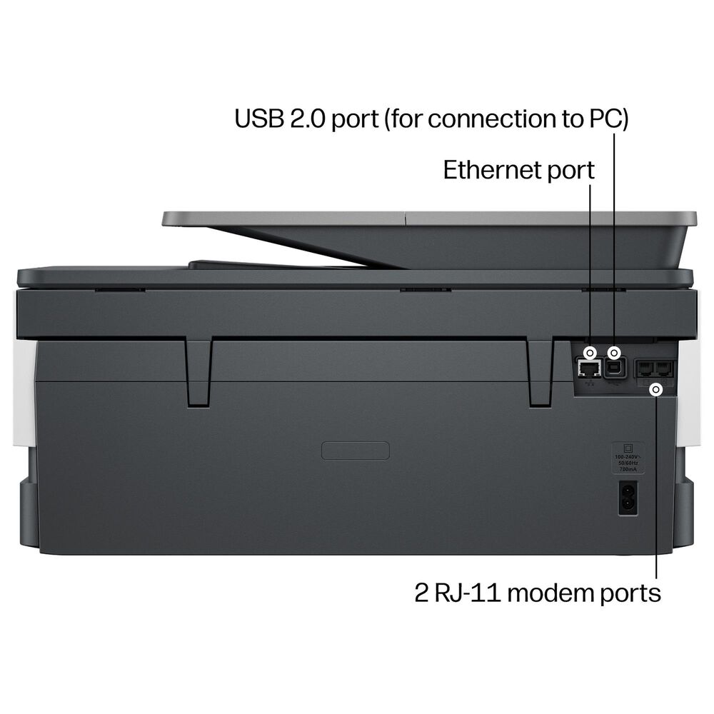 HP OfficeJet Pro 8135 All-in-One Printer in White and Charcoal, , large