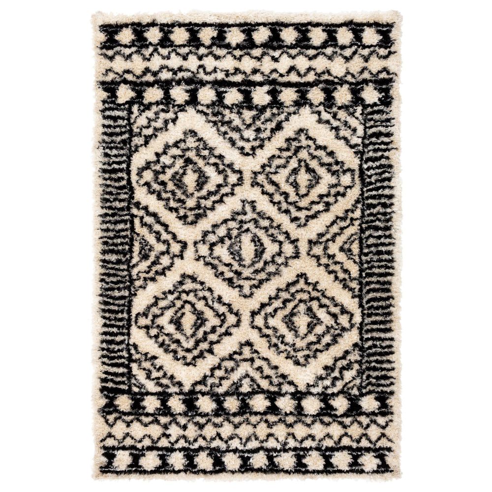 Surya Gibraltar GIB-2307 8' x 10' Black and Cream Area Rug, , large