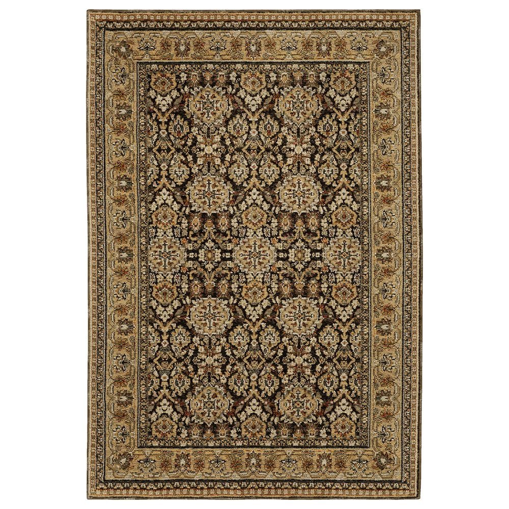 Oriental Weavers Andorra 10" x 13"2" Brown and Gold Area Rug, , large