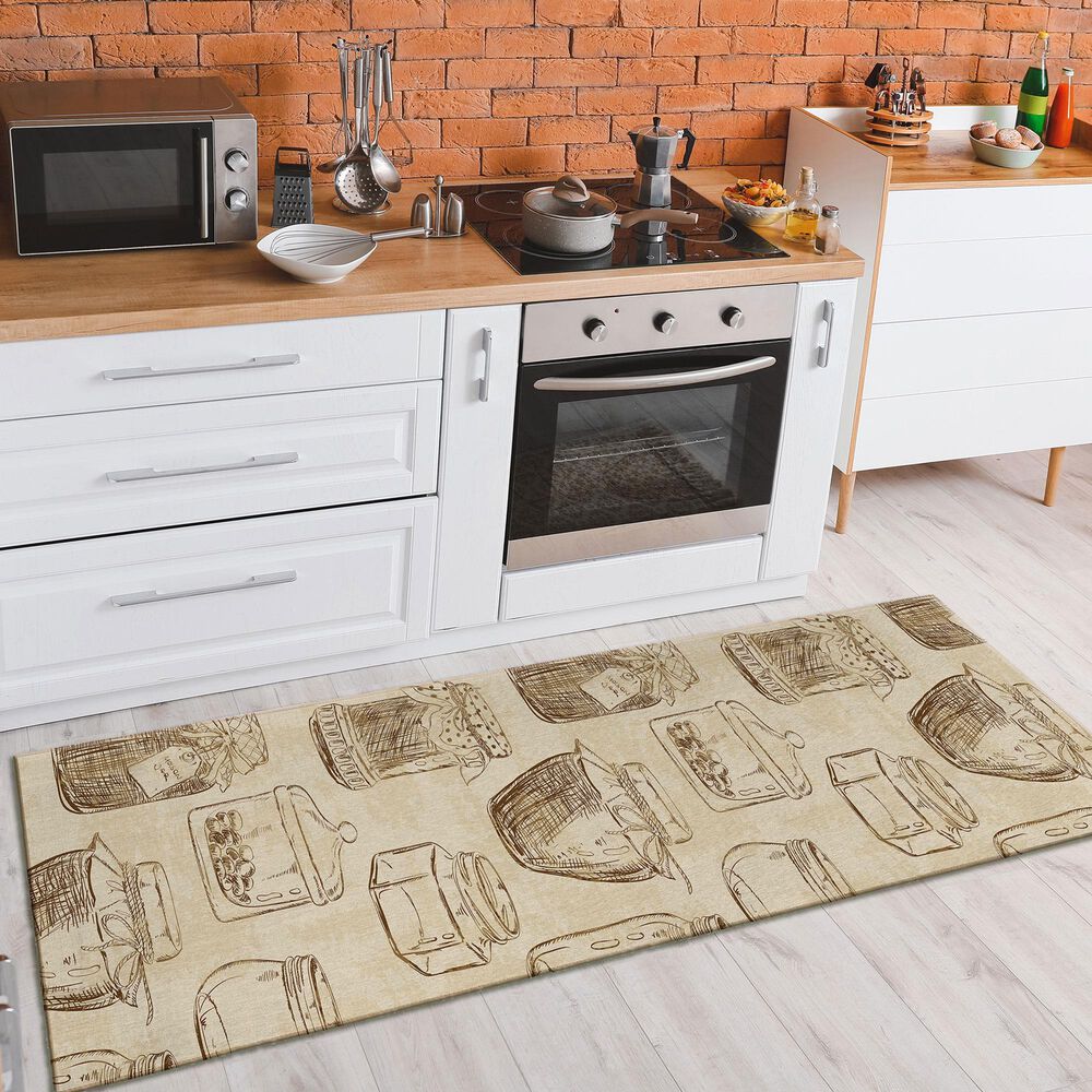 Dalyn Rug Company Kendall KE18 2&#39;3&quot; x 7&#39;6&quot; Parchment Runner, , large