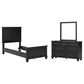 Ashley Lanolee 3-Piece Twin Bedroom Set in Black, , large