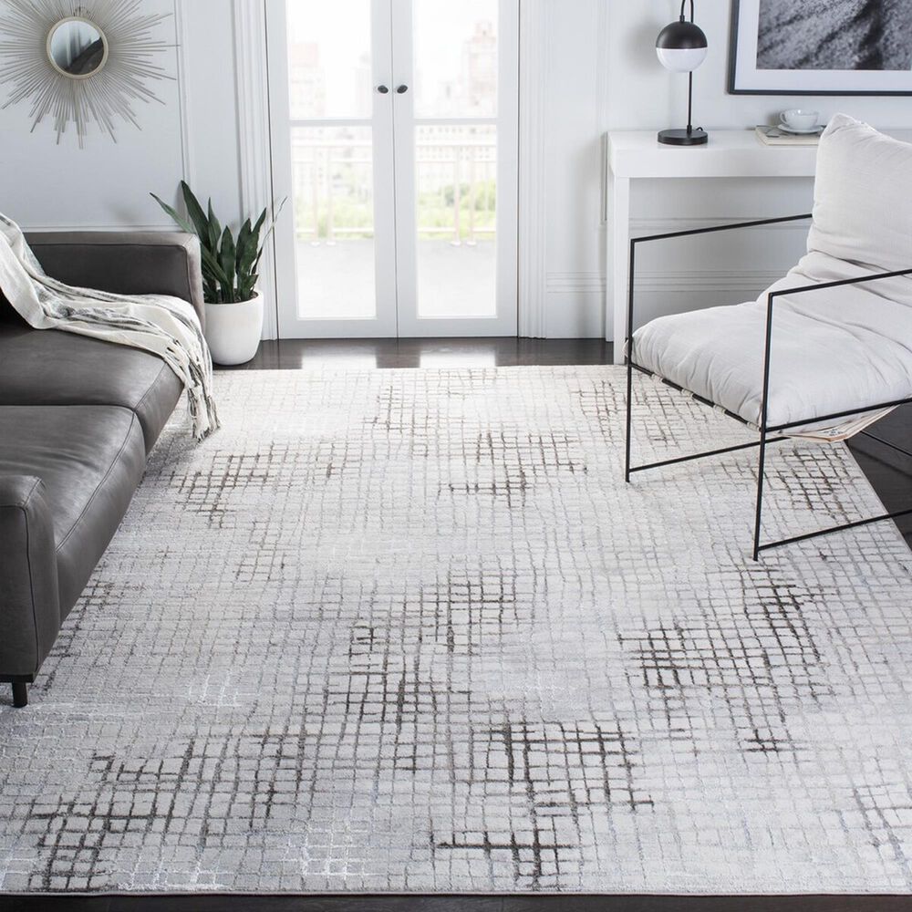Safavieh Orchard Geometric 8&#39; x 10&#39; Grey and Light Grey Area Rug, , large