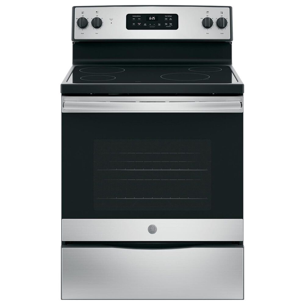 GE Appliances 30" Free-Standing Electric Range in Stainless Steel, , large