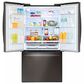 LG 27.7 Cu. Ft. 3-Door French Door Refrigerator in PrintProof Black Stainless Steel, , large