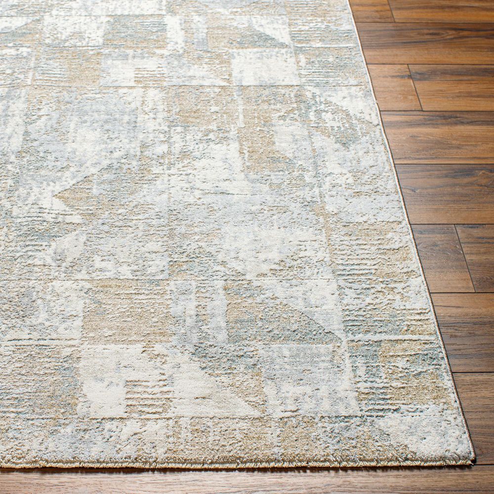 Surya Brunswick 2'7" x 7'3" Cream, Light Slate, Blue, Olive, Seafoam and Taupe Runner, , large