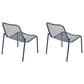Hearth and Haven Kincaid Outdoor Stackable Mesh Chair in Navy (Set of 2), , large