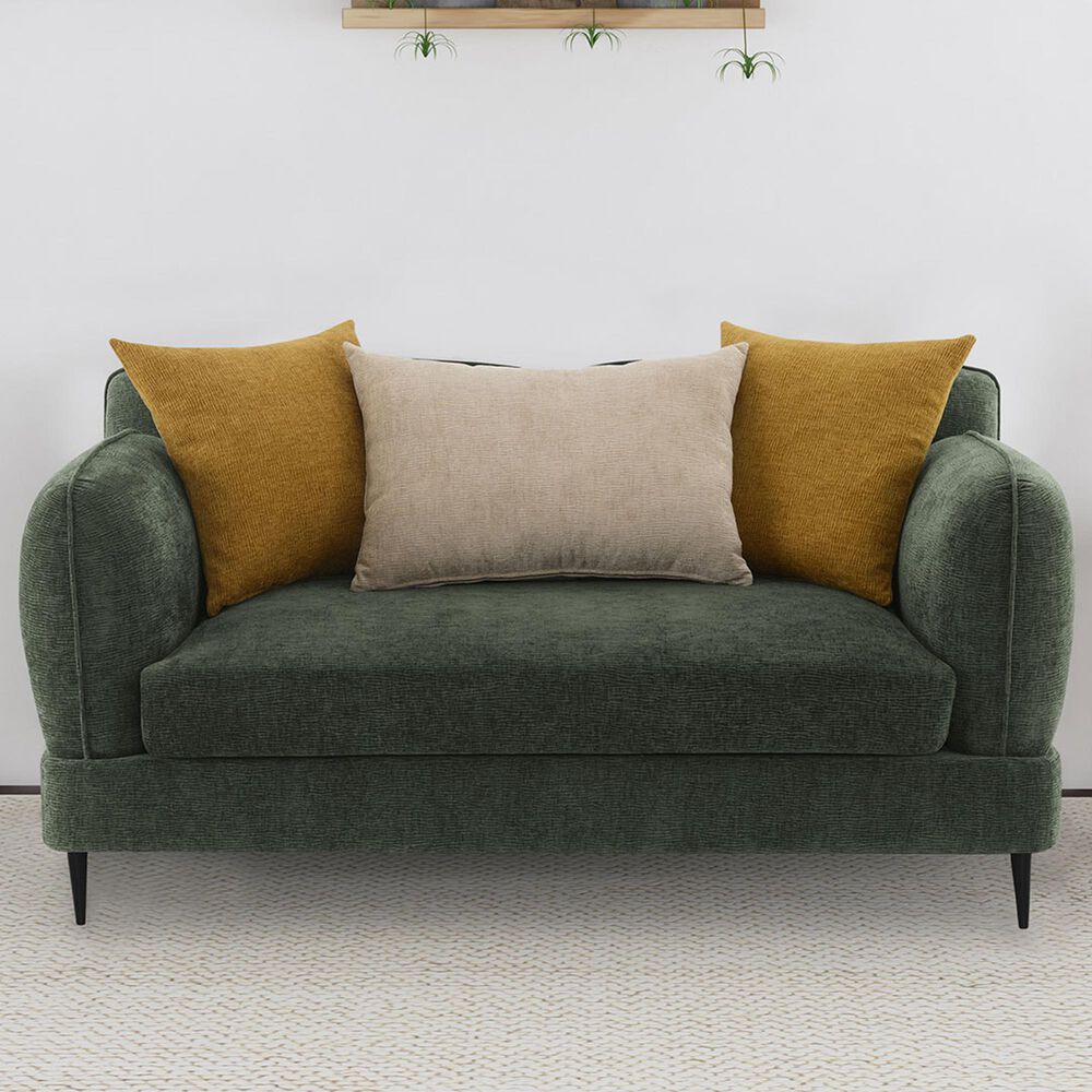 Coaster Jade Stationary Loveseat in Green, , large