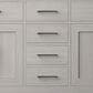 Lexora Home Abbey 60" Double Bathroom Vanity in White Oak with 2 cm White Carrara Marble Top and Rectangular Sinks, , large