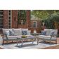 Ashley Cove Beach Outdoor Loveseat with Cushion in Gray, , large