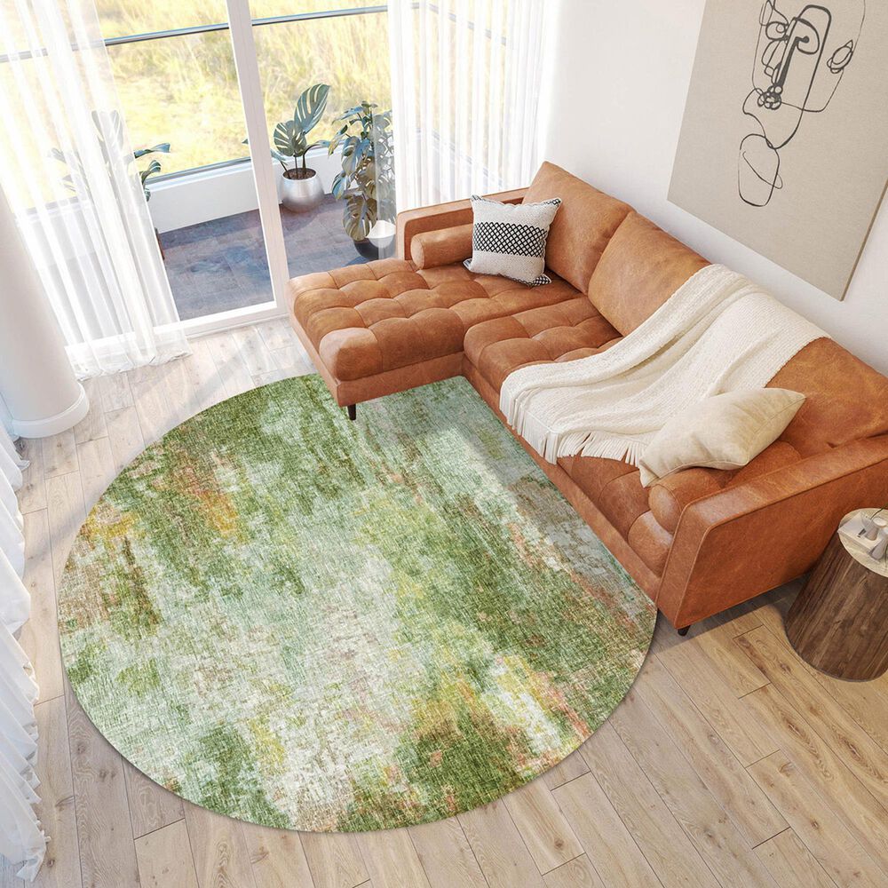 Dalyn Rug Company Boca BO10 Sage 8&#39; Round Area Rug, , large