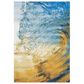 Safavieh Barbados Tropical Wave 3"3" x 5 Blue and Gold Indoor/Outdoor Area Rug, , large
