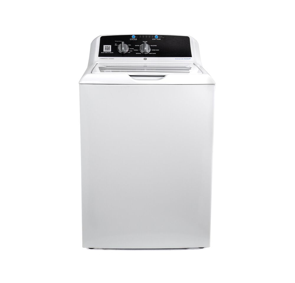 GE Appliances 4.2 Cu. Ft. Top Load Washer with Built-In App-Based Payment System in White, , large