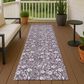 Dalyn Rug Company Soft Essentials Floral Purple 2"3" x 7"6" Indoor/Outdoor Runner, , large
