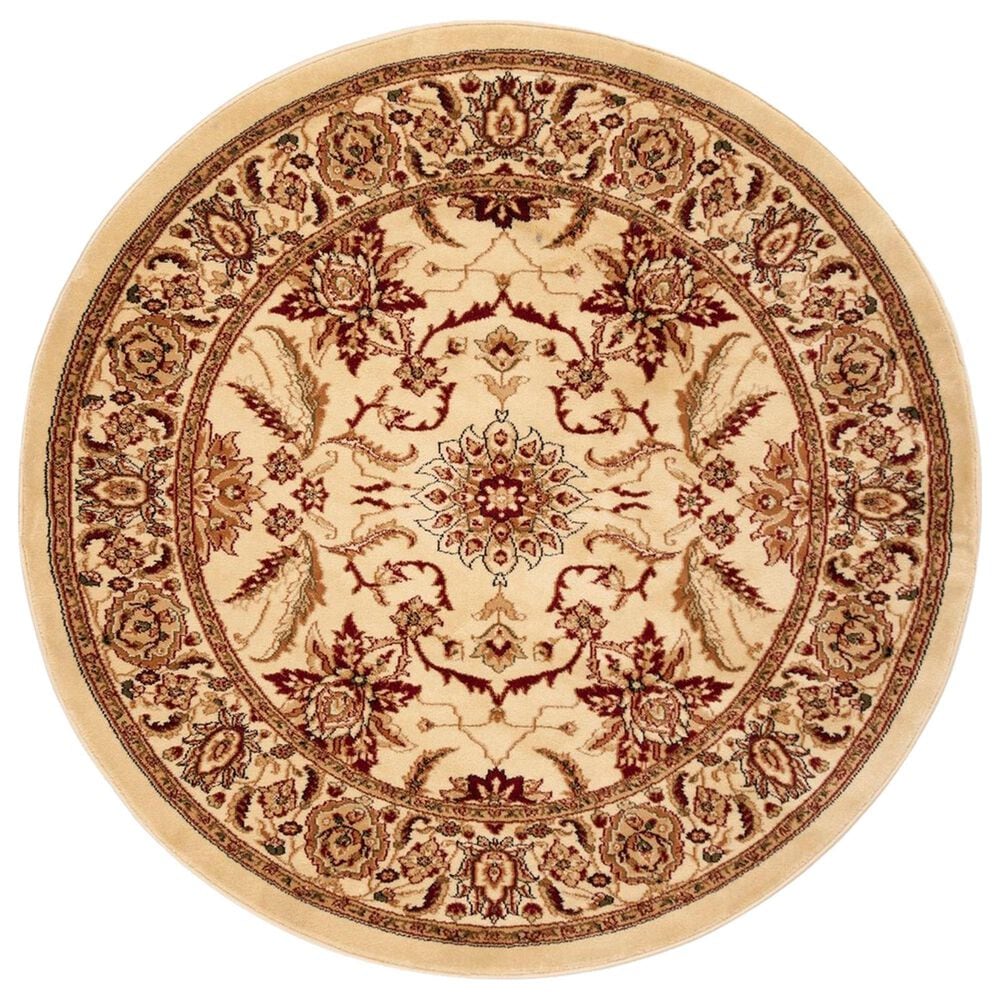 Safavieh Lyndhurst LNH216 5"3" Round Ivory Area Rug, , large