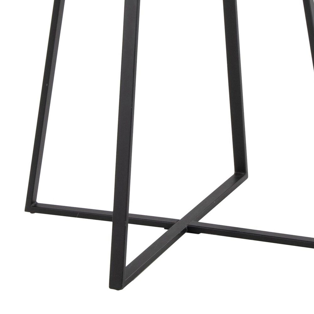 LumiSource Cosmo Square Dinette Table in White and Black - Table Only, , large
