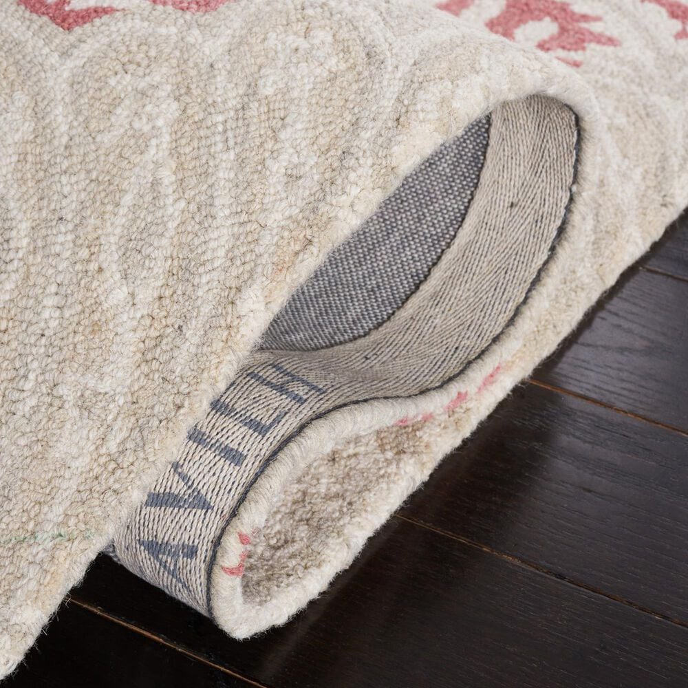 Safavieh Micro-Loop 2&#39;3&quot; x 7&#39; Pink and Beige Runner, , large