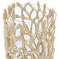 Maple and Jade 10" Decorative Coral Indoor/Outdoor Candle Lantern in Satin Gold, , large
