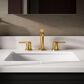 Kohler Elate Widespread Bathroom Sink Faucet in Vibrant Brushed Moderne Brass, , large