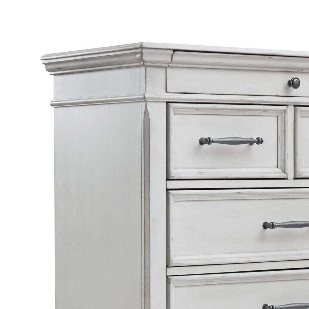 Ashley Kanwyn 7 Drawer Chest in Distressed Whitewash, , large