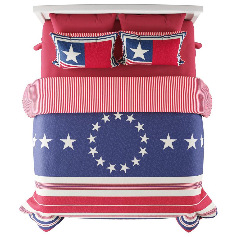Timberlake Lavish Home 3-Piece Full/Queen Glory Bound Quilt Set in Red, White, Blue, , large