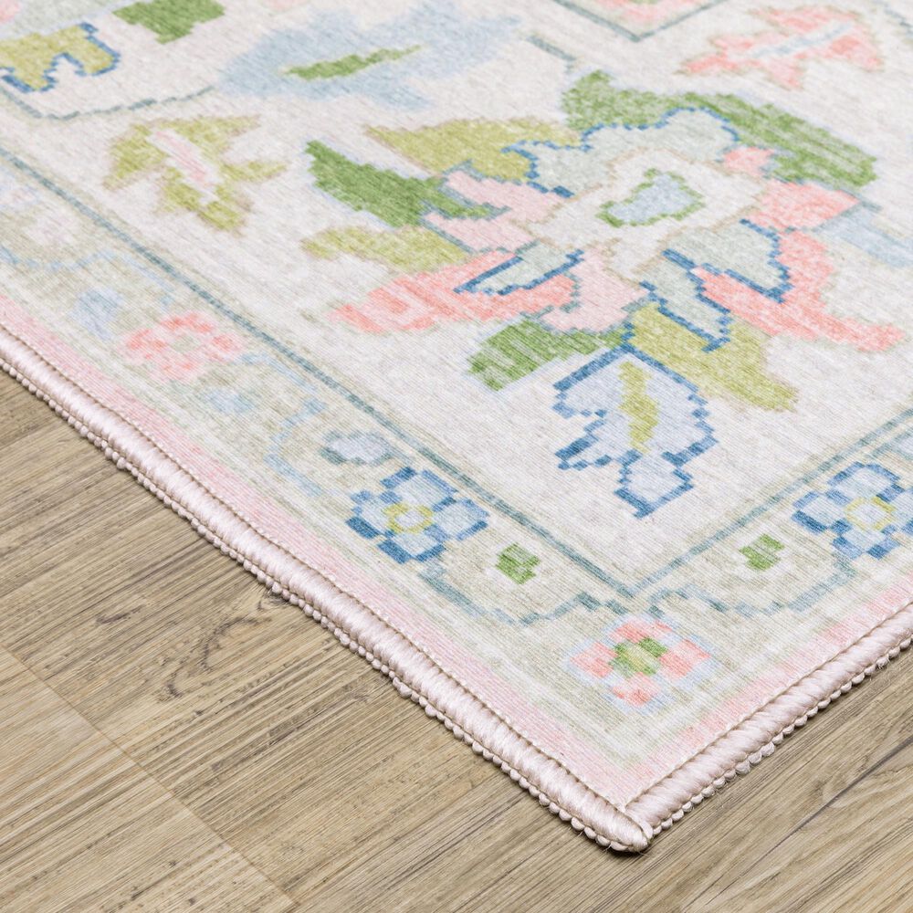 ROW by Oriental Weavers Addison Pink and Green 3'3" x 5' Area Rug, , large