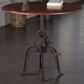 Home Trends & Design Industrial Loft 30" Adjustable Dining Side Table in Walnut and Antique Zinc - Table Only, , large