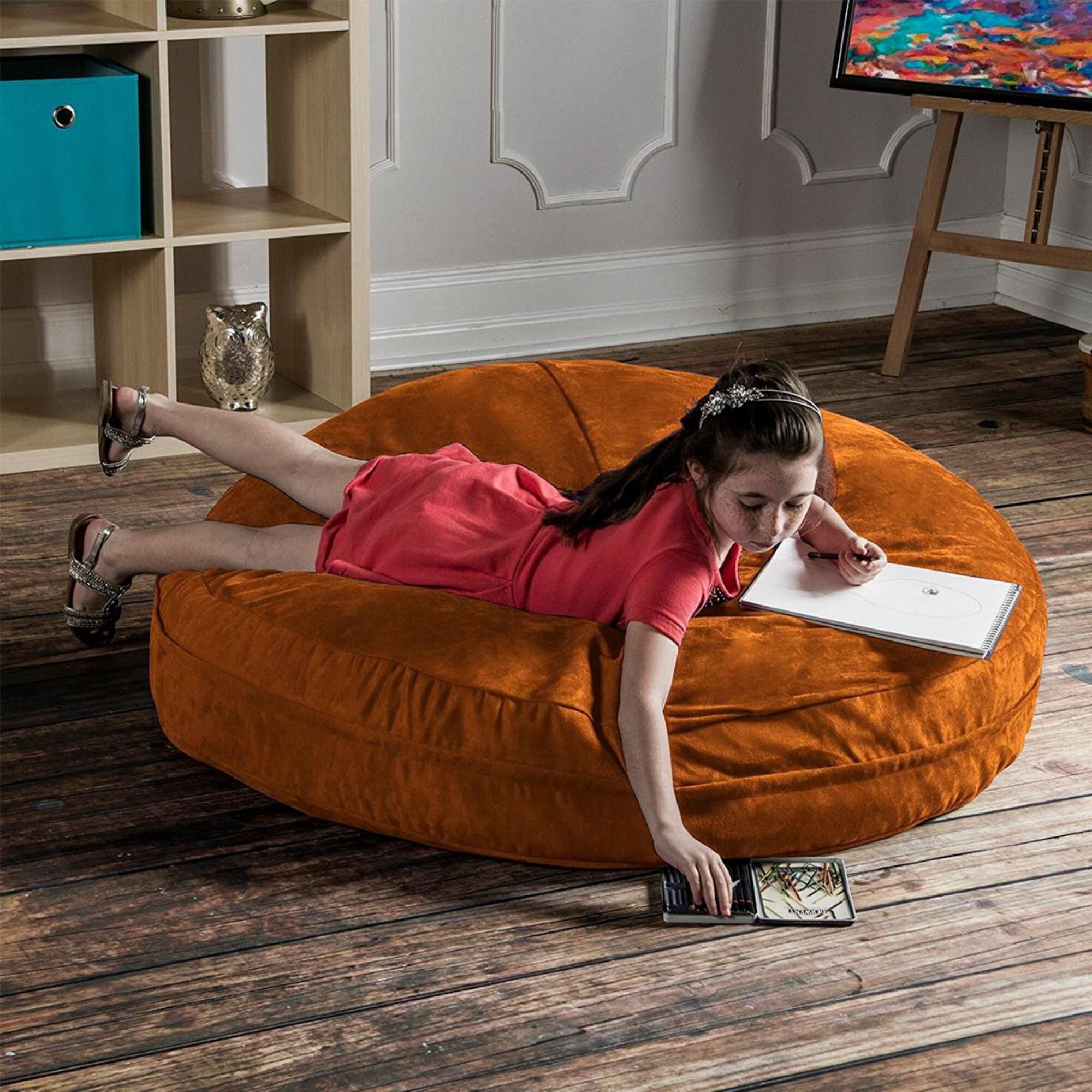 Jaxx 4' Cocoon Kids Bean Bag in Mandarin