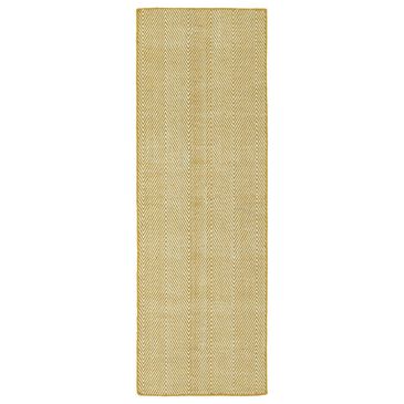 Kaleen Rugs Ziggy ZIG01-05 2" x 6" Gold and White Indoor/Outdoor Area Rug, , large