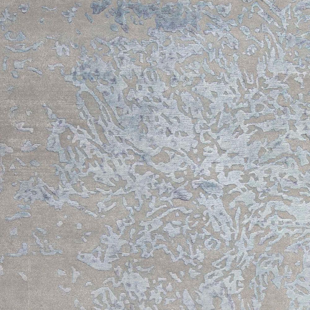 Nourison Silk Shadows 2&#39;3&quot; x 8&#39; Grey and Blue Runner, , large