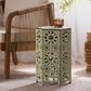 Hearth and Haven Eliana 12" Patio Side Table in Green, , large