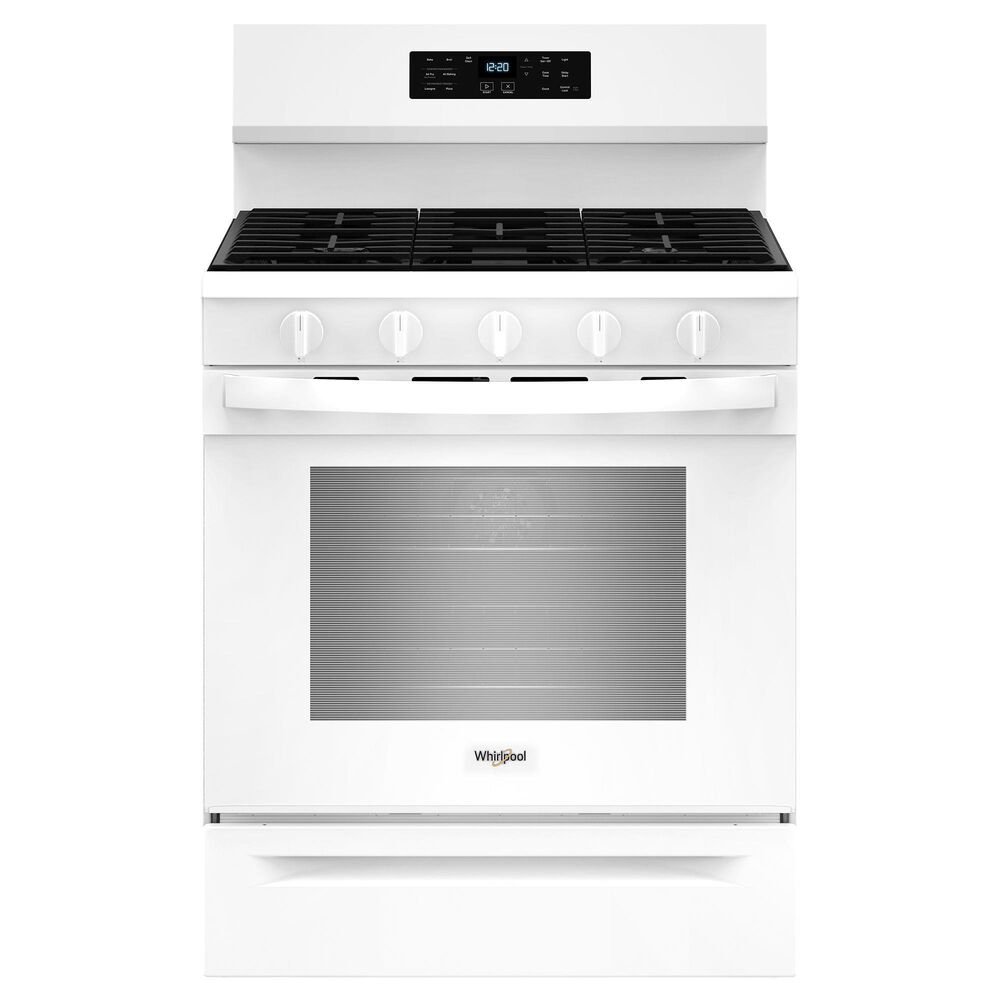 Whirlpool 5.0 Cu. Ft. Freestanding Gas Range with Air Cooking Technology in White, , large