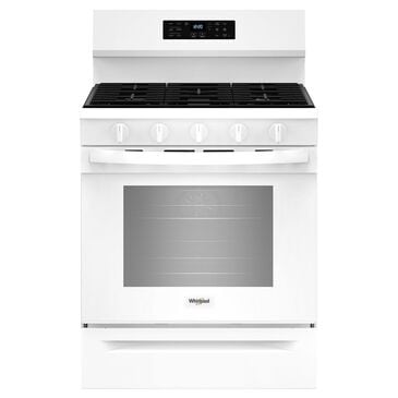 Whirlpool 5.0 Cu. Ft. Freestanding Gas Range with Air Cooking Technology in White, , large