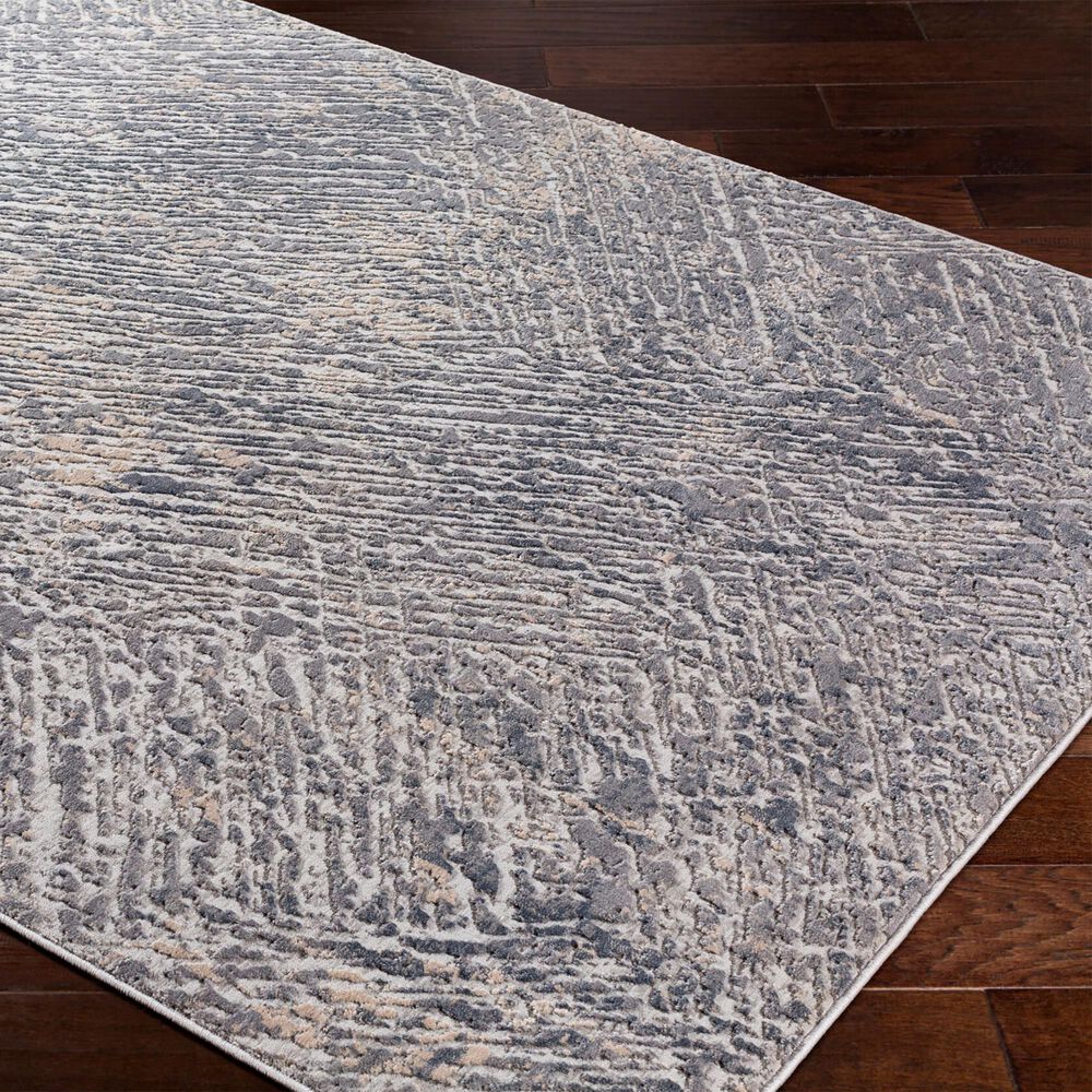 Surya Alpine 5&#39;3&quot; x 7&#39;3&quot; Medium Gray, Charcoal, Ivory and Light Gray Area Rug, , large