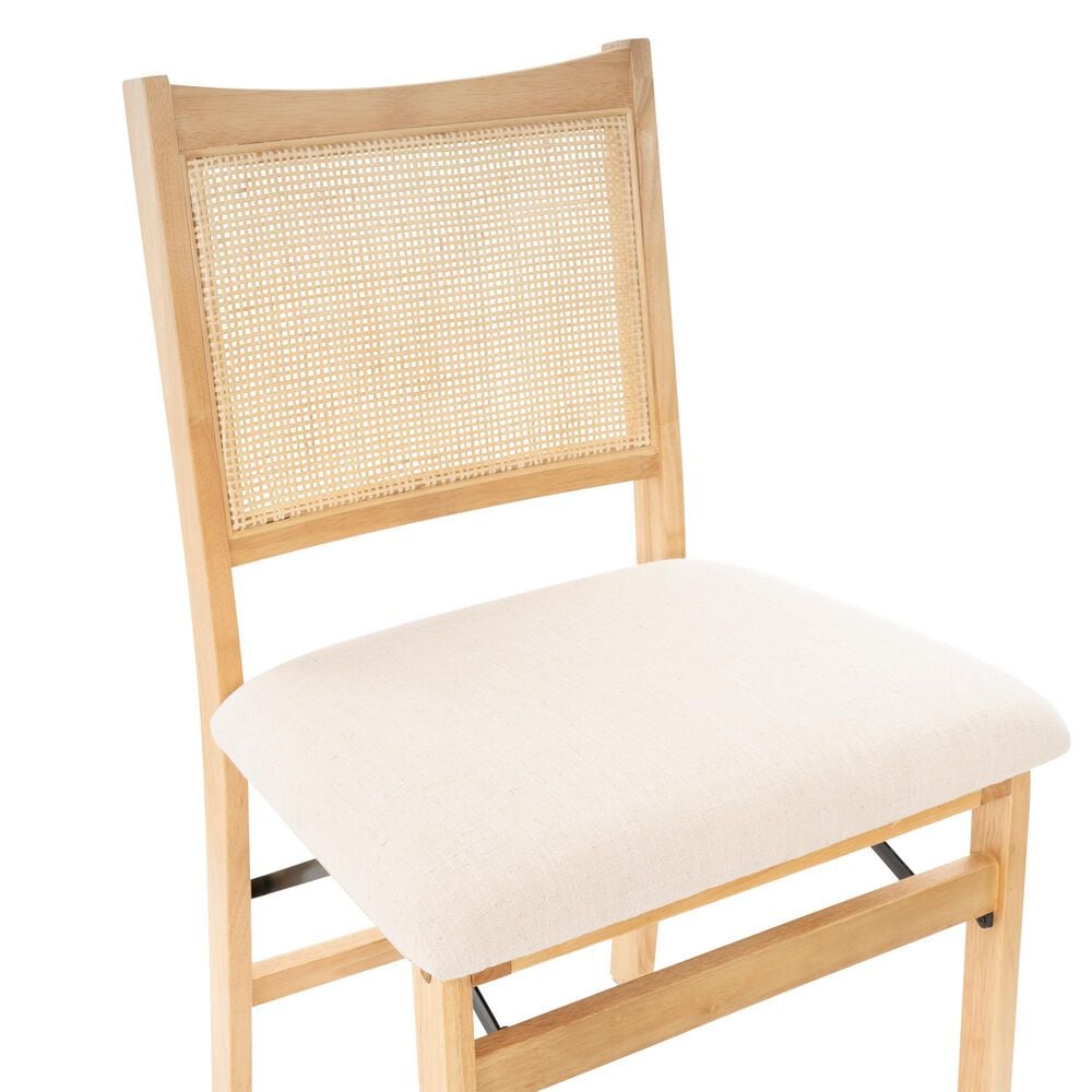 Linon Home Decor Bauer Cane Folding Side Chair in Natural, , large