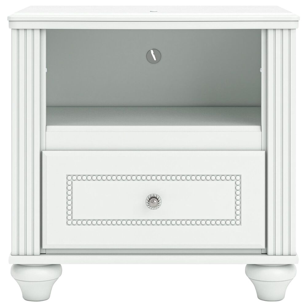 Ashley Kozlani 4-Piece Twin Panel Storage Bedroom Set in Matte White, , large