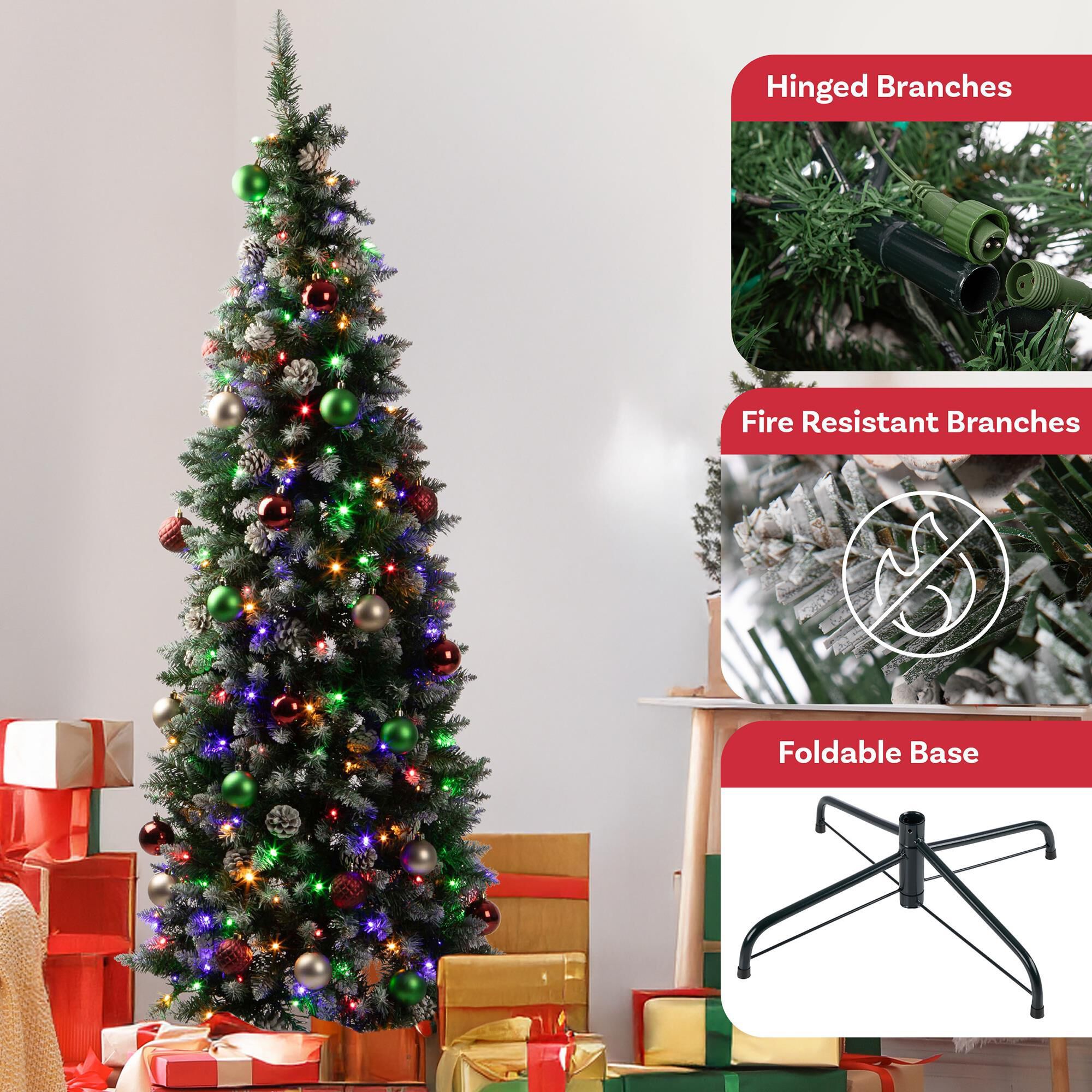 Timberlake 6 ft Christmas Tree with 250 LED Lights in Green and White
