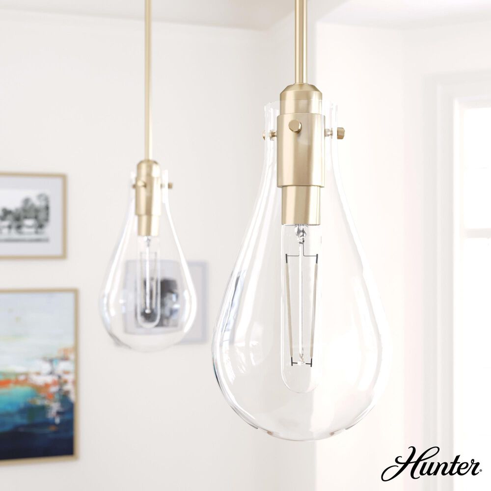 Hunter Lundin 7&quot; 1-Light Pendant in Alturas Gold, , large
