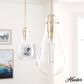 Hunter Lundin 7" 1-Light Pendant in Alturas Gold, , large