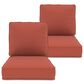 Sunwell Garden 4" Thick Outdoor Cushion Set in Red (Set of 2), , large