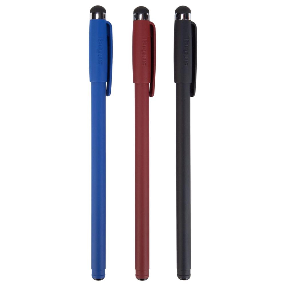Targus 3-Pack Stylus with Pen in Blue, Red and Black, , large