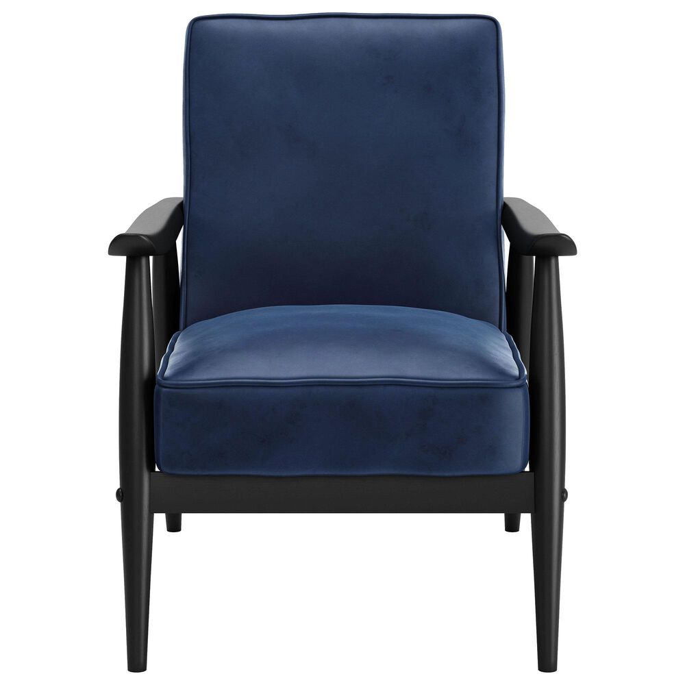 Zuo Modern Rocky Arm Chair in Blue and Black, , large