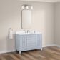37B Kinsale 48" Single Bathroom Vanity Cabinet in Soft Blue with White Composite Stone Top and Backsplash, , large