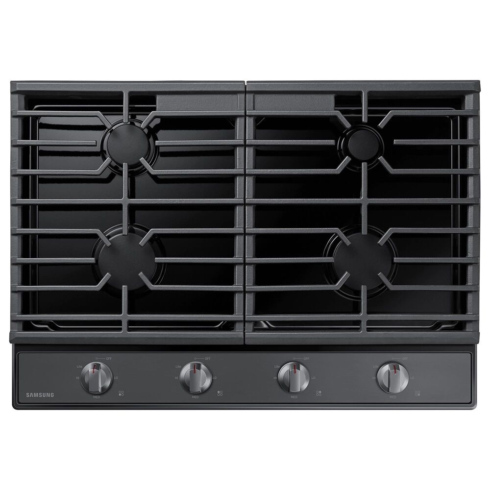 Samsung 30" Gas Cooktop 4 Burner in Black Stainless Steel, , large